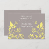 黄色い蝶フローラ応答カード 出欠カード (正面/裏面)