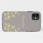 黄色い蝶フローラBT iPhone 5ケース Case-Mate iPhoneケース (裏面(横))