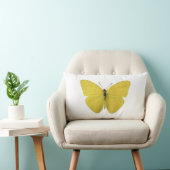 黄色い蝶枕 ランバークッション (椅子)