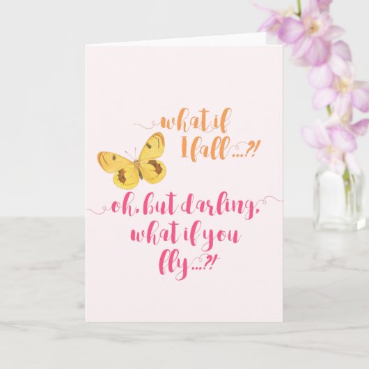 黄色い蝶 – もし秋は?感動的 カード (蘭)