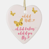 黄色い蝶 – もし秋は?感動的 セラミックオーナメント (右)