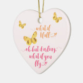 黄色い蝶 – もし秋は?感動的 セラミックオーナメント (左)