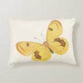 黄色い蝶-アクセントの枕 アクセントクッション (正面)