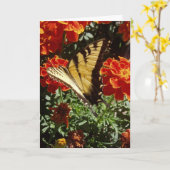 「黄色い蝶」イースターカード カード (黄色い花)