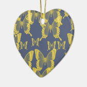 黄色い蝶 セラミックオーナメント (左)