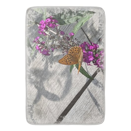 黄色い蝶 バスマット (正面縦)