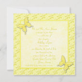 黄色い蝶Sweet sixteenの招待状 招待状 (裏面)