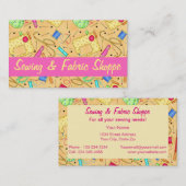 黄色い裁縫の芸術の生地の店のプロモーション 名刺 (正面/裏面)