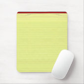 黄色い裏地の学校紙背景 マウスパッド (マウス)
