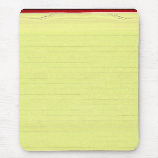 黄色い裏地の学校紙背景 マウスパッド (正面)