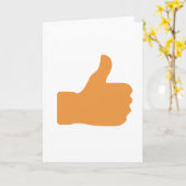 黄色い親指の上に記号マークのグリーティングカード カード (黄色い花)