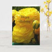 黄色い誕生日 カード (黄色い花)