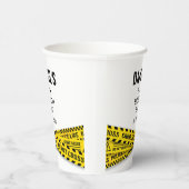 黄色い警察線を持つ警察の誕生日パーティー 紙コップ (右)