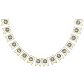 黄色い象の弓タイのベビーシャワー バンティングフラッグ (全)