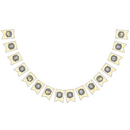 黄色い象の弓タイのベビーシャワー バンティングフラッグ