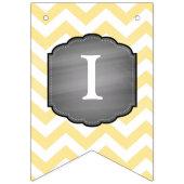 黄色い象の弓タイのベビーシャワー バンティングフラッグ (第2の旗)