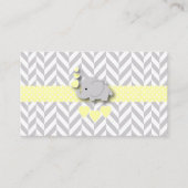 黄色い象の赤ちゃんシャワーが本を持ってくる エンクロージャーカード (正面)