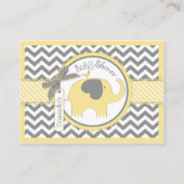 黄色い象の鳥がブックカードを持ち込む エンクロージャーカード (裏面)