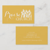 黄色い賛美の教会宗教キリスト教牧師 名刺 (正面/裏面)