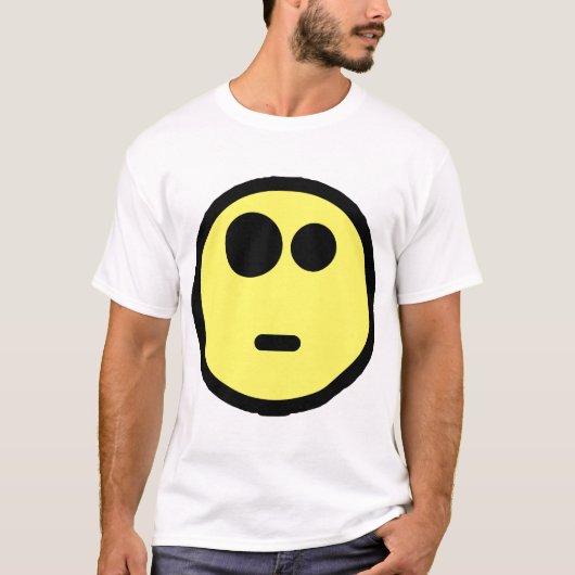 黄色い質問の顔 Tシャツ (正面)
