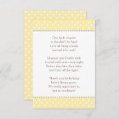 『黄色い赤ちゃんシャワー』 エンクロージャーカード (正面/裏面)