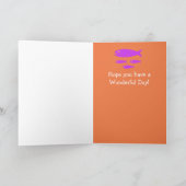 黄色い赤毛の人魚のハッピーバースデーカード カード (内部)