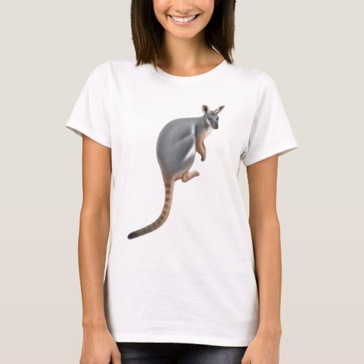 黄色い足の石ワラビーのベビードールのワイシャツ Tシャツ (正面)