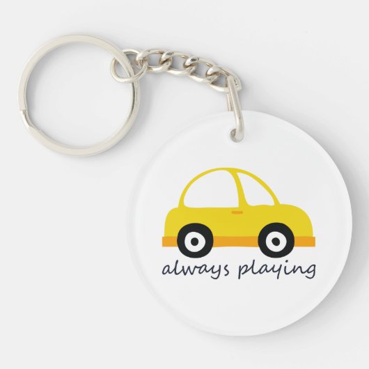 黄色い車 キーホルダー (正面)