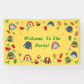 黄色い醜いセーターパーティーへようこそ 横断幕 (横)