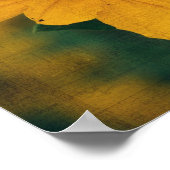 黄色い野の花とミツバチ ポスター (角)