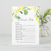 黄色い野の花の願いベビー 招待状 (スタンド正面)
