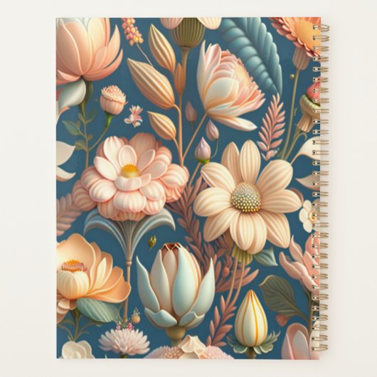 黄色い野生の花"あなたはそれを行うことができる"フローラ プランナー手帳 (裏面)