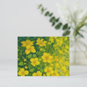 黄色い野生の花 ポストカード (スタンド正面)