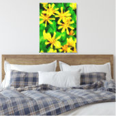 黄色い野花 キャンバスプリント (インサイチュ (寝室))