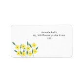 黄色い野花 ラベル (正面)