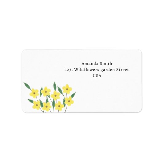 黄色い野花 ラベル (正面)