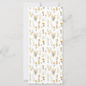 黄色い野草花結婚の名刺 (裏面)