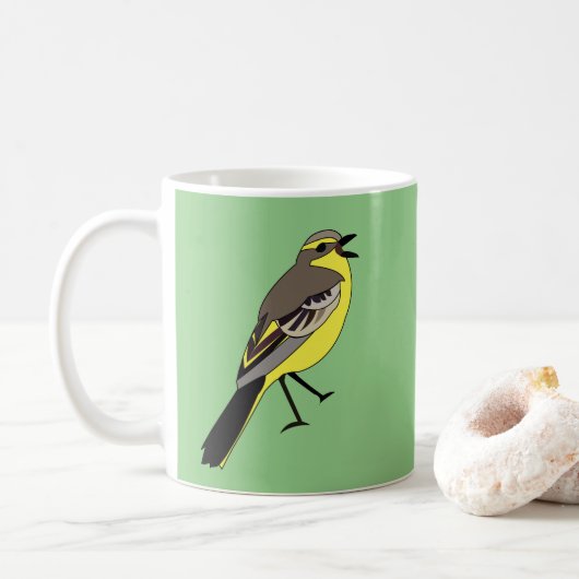 黄色い野鳥 コーヒーマグカップ (ドーナツ)