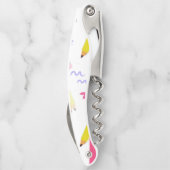 黄色い鉛筆と白いスクラブ ソムリエナイフ (裏面)