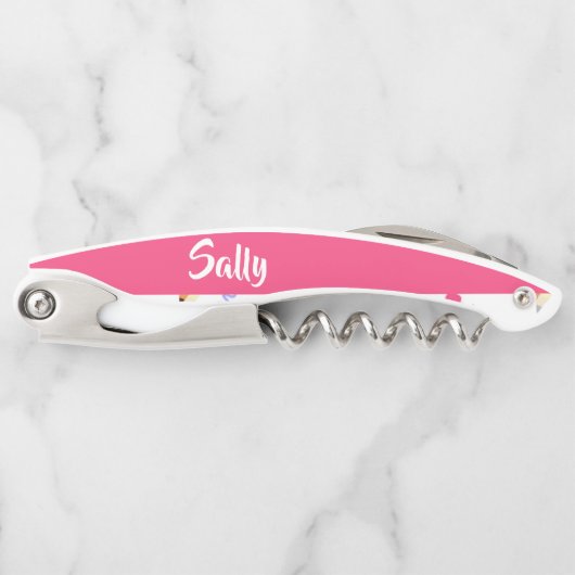 黄色い鉛筆と白いスクラブ ソムリエナイフ (正面)