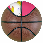 黄色い鉛筆と白いスクラブ バスケットボール (右)