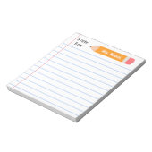 黄色い鉛筆のノート…教えギフト ノートパッド (回転)