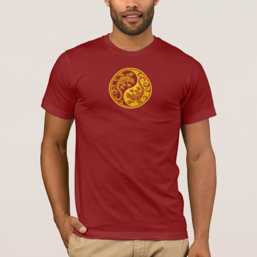 黄色い陰陽のヤモリ Tシャツ (正面)