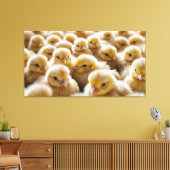 黄色い雛が大勢集まった キャンバスプリント (インサイチュ (リビング))