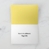 黄色い雛とイースターの格子柄の雛 カード (内部)