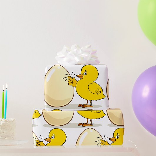 黄色い雛と卵 ラッピングペーパー