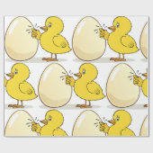 黄色い雛と卵 ラッピングペーパー (フラット)