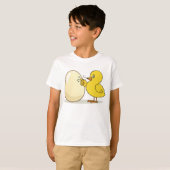黄色い雛と卵 Tシャツ (正面フル)