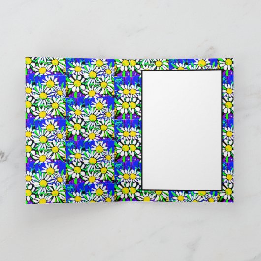 黄色い雨靴デイジースプリングタイムありがとう カード (内部)