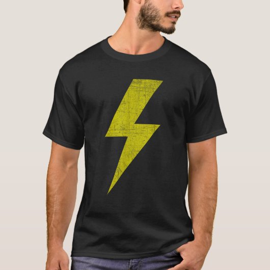黄色い雷光の稲妻チーム  Tシャツ (正面)